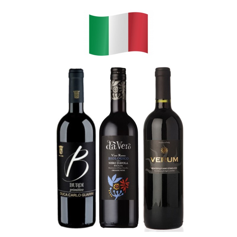 Vins Italie du Sud - Coffret 3 bouteilles