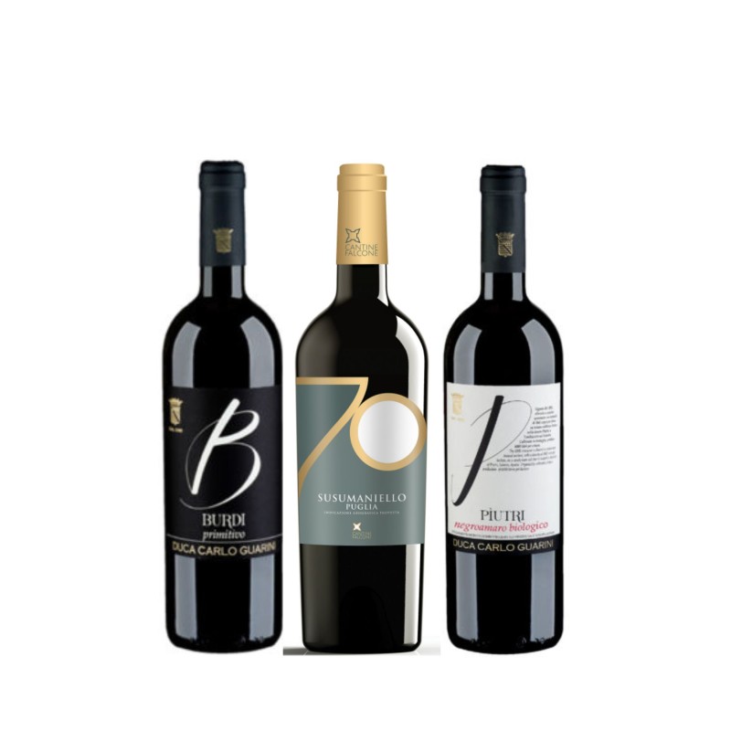 Vins des Pouilles - Coffret 3 bouteilles