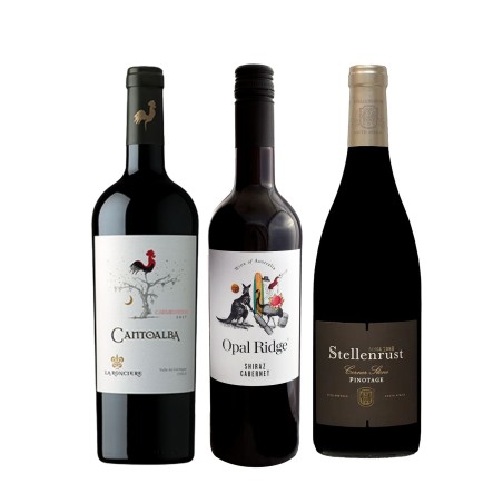 vins du nouveau monde - coffret 3 bouteilles