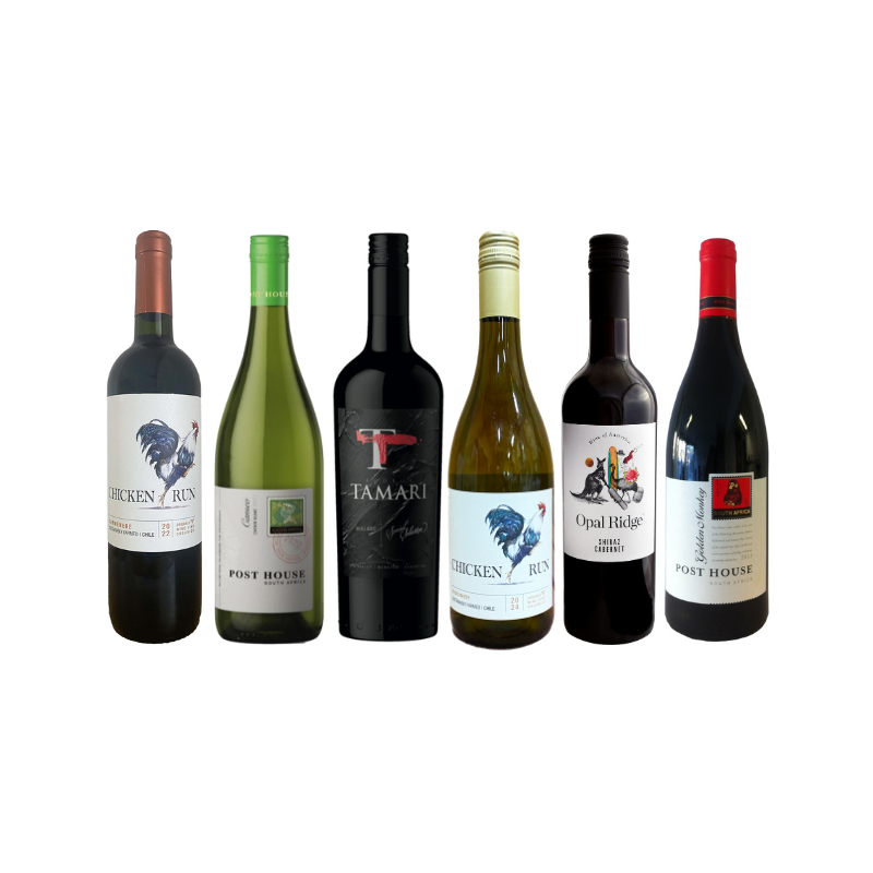 Coffret Plaisir 6 bouteilles - Vins du Monde - Hémisphère Sud