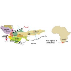 Carte Vignoble Paarl Afrique du Sud